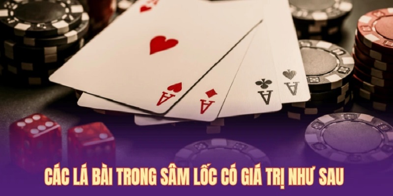 Giá trị lá bài game Sâm lốc trực tuyến 