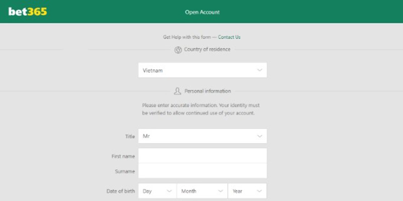 Hướng dẫn cách đăng ký tài khoản Bet365 mới nhất năm 2025